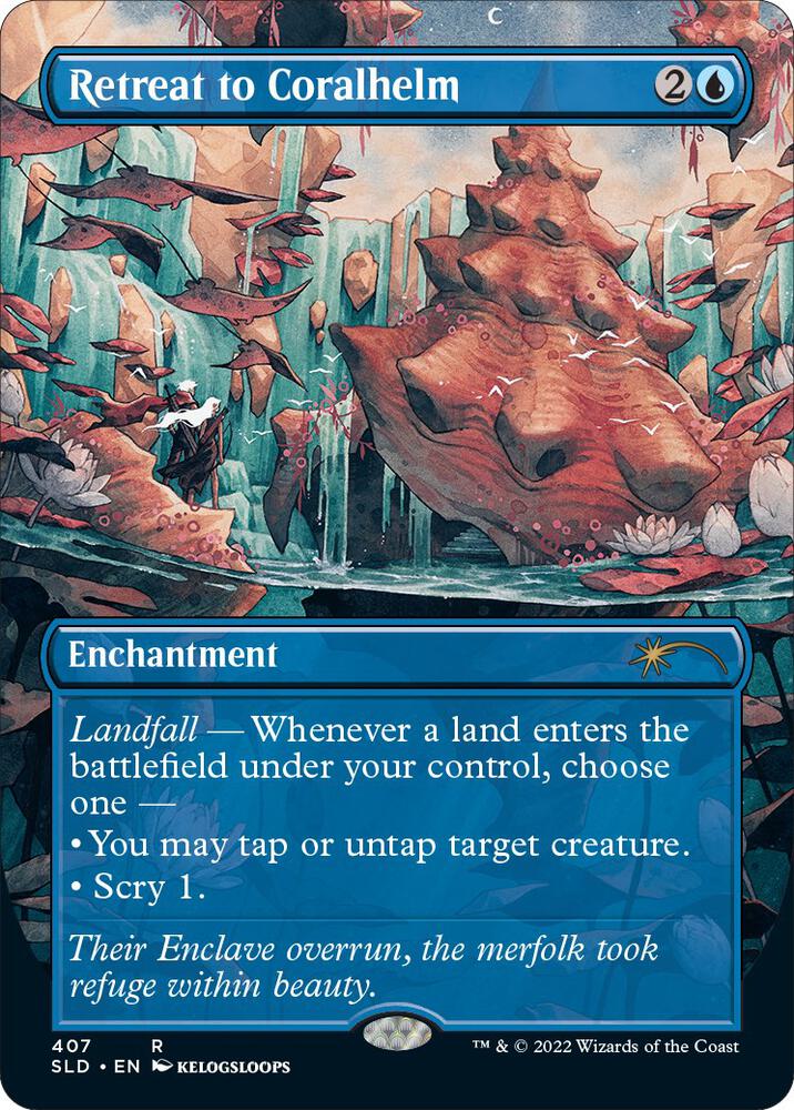 Retreat to Coralhelm (Borderless) (407) [Secret Lair Drop] [Borderless]