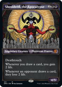 Sheoldred, the Apocalypse (Textured Foil) (331) [Dominaria United] [Showcase]