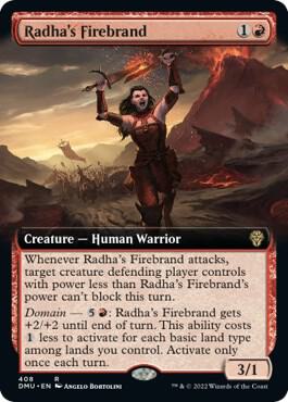 Radha's Firebrand (Extended Art) (408) [Dominaria United] [Extended Art]
