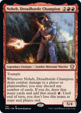 Neheb, Dreadhorde Champion (125) [Dominaria United Commander]