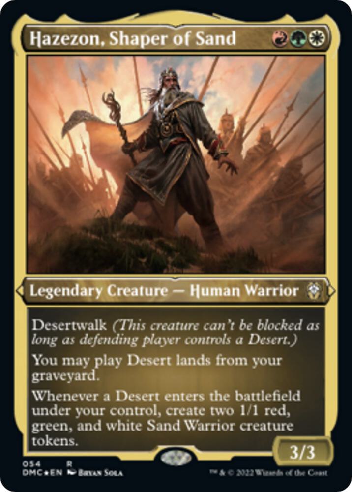 Hazezon, Shaper of Sand (Foil Etched) (54) [Dominaria United Commander]