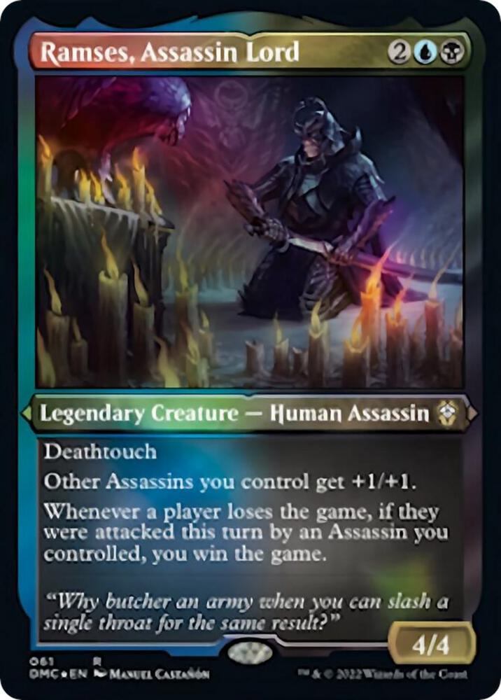 Ramses, Assassin Lord (Foil Etched) (61) [Dominaria United Commander]