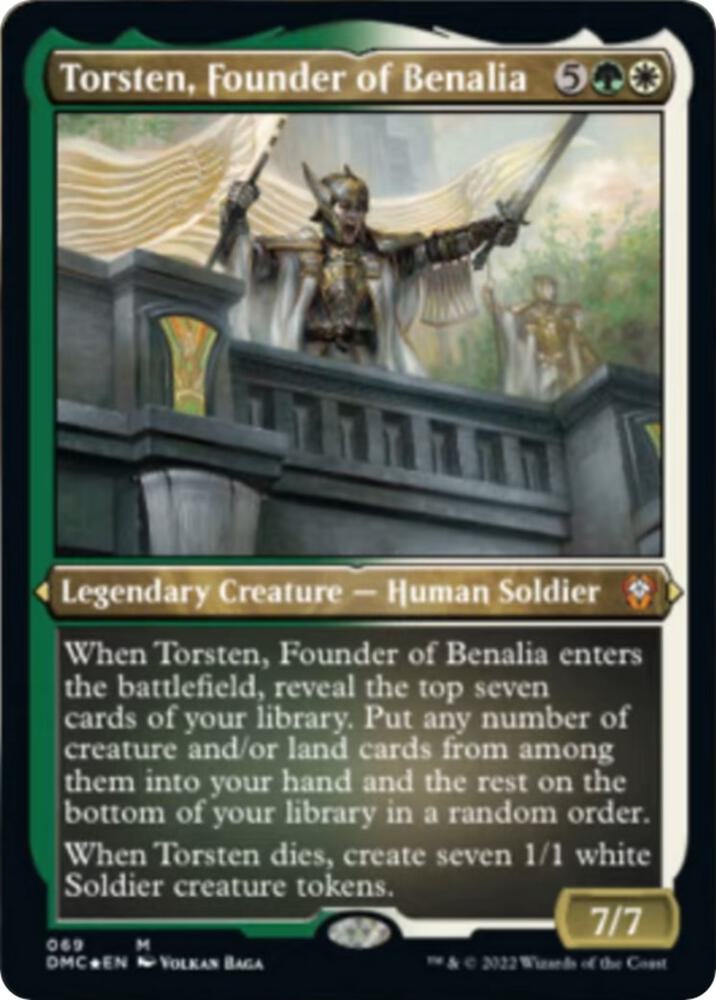 Torsten, Founder of Benalia (Foil Etched) (69) [Dominaria United Commander]