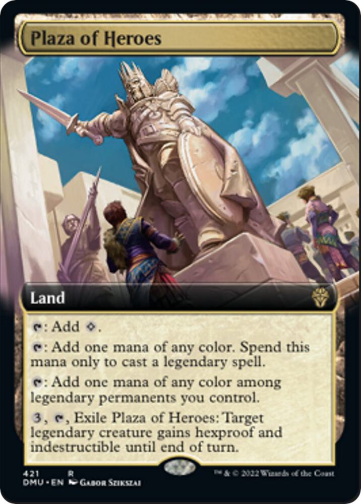 Plaza of Heroes (Extended Art) (421) [Dominaria United] [Extended Art]