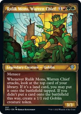 Rulik Mons, Warren Chief (Textured Foil) (357) [Dominaria United] [Showcase]