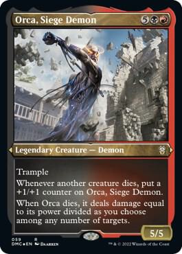 Orca, Siege Demon (Foil Etched) (59) [Dominaria United Commander]