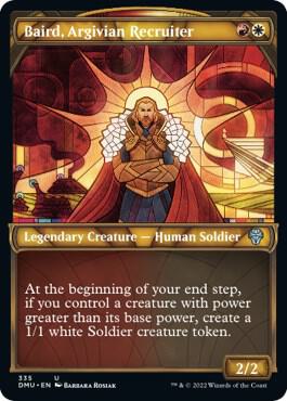 Baird, Argivian Recruiter (Textured Foil) (335) [Dominaria United] [Showcase]