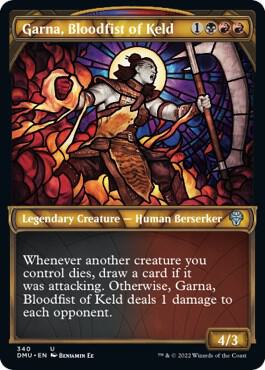 Garna, Bloodfist of Keld (Textured Foil) (340) [Dominaria United] [Showcase]