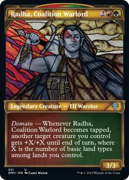 Radha, Coalition Warlord (Textured Foil) (351) [Dominaria United] [Showcase]