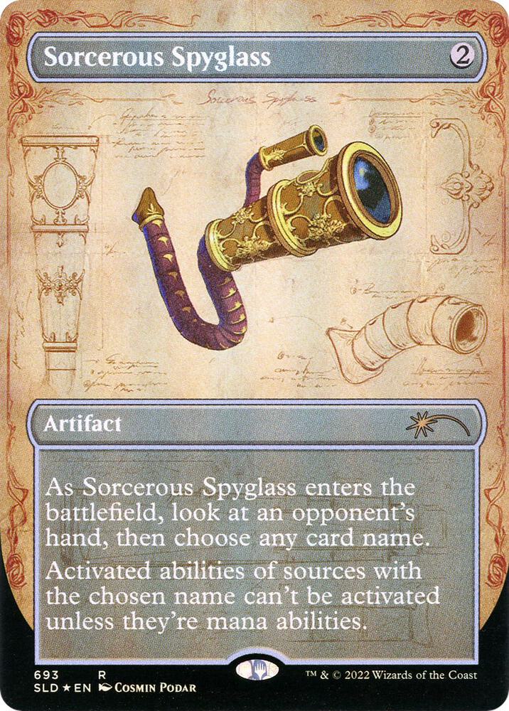 Sorcerous Spyglass (Borderless) (693) [Secret Lair Drop] [Borderless]