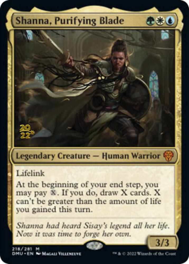 Shanna, Purifying Blade (218) [Prerelease Cards]