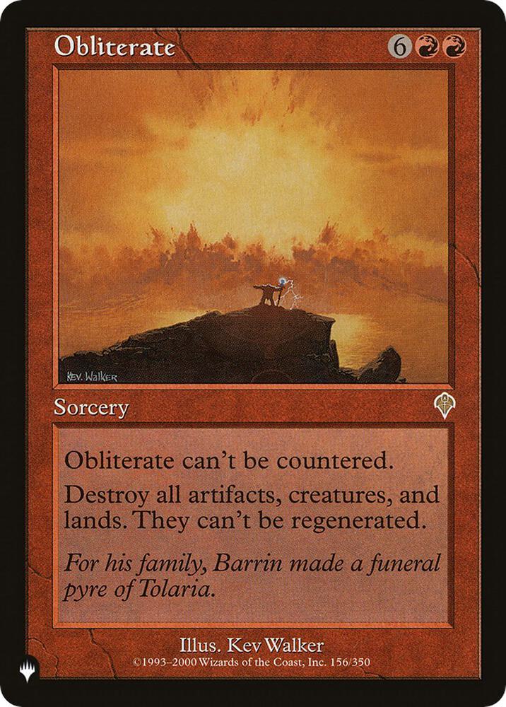 Obliterate (156/350) [The List]