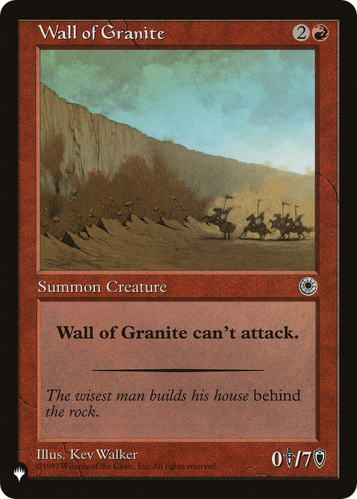 Wall of Granite (POR-155) [The List]