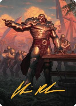 Karn, Living Legacy Art Card (1/81) (Gold-Stamped Signature) [Dominaria United Art Series]