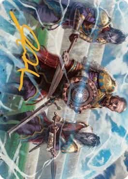 Argivian Phalanx Art Card (Gold-Stamped Signature) (3) [Dominaria United Art Series]