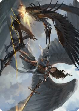 Destroy Evil Art Card (Gold-Stamped Signature) (7) [Dominaria United Art Series]