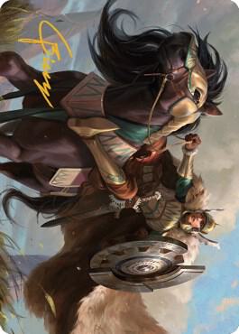 Knight of Dawn's Light Art Card (Gold-Stamped Signature) (10) [Dominaria United Art Series]