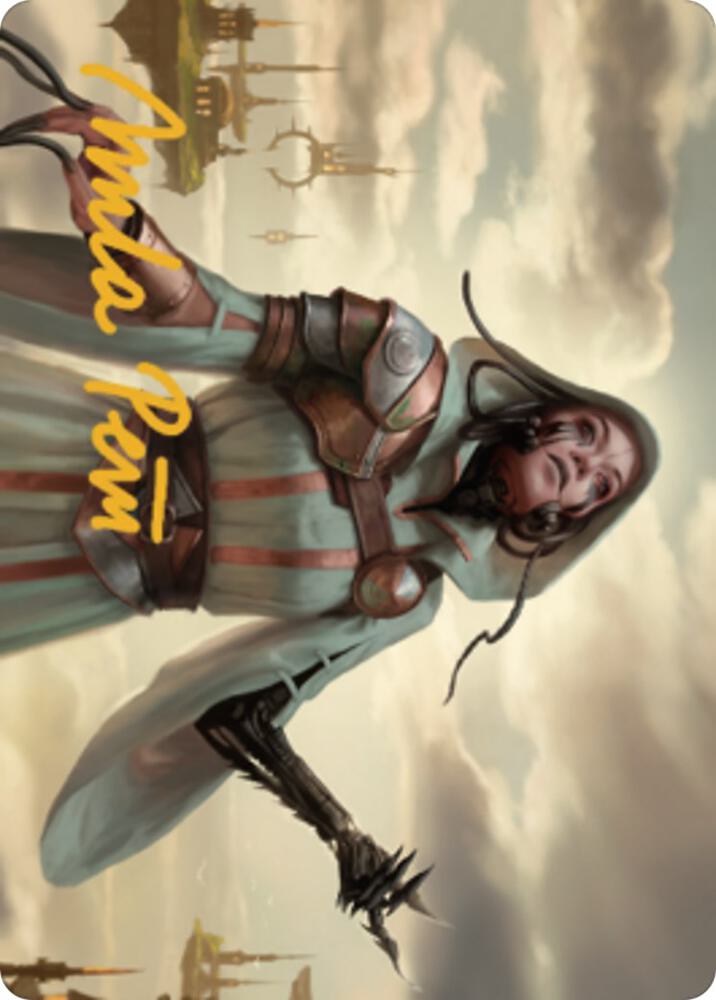 Phyrexian Missionary Art Card (Gold-Stamped Signature) (11) [Dominaria United Art Series]