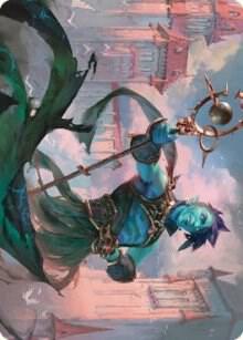 Haughty Djinn Art Card (15) [Dominaria United Art Series]