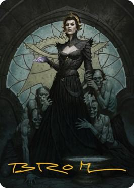Liliana of the Veil Art Card (Gold-Stamped Signature) (24) [Dominaria United Art Series]