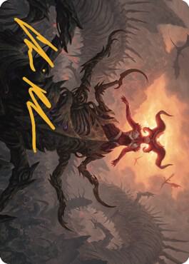Sheoldred, the Apocalypse Art Card (Gold-Stamped Signature) (26) [Dominaria United Art Series]