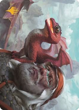 Dragon Whelp Art Card (Gold-Stamped Signature) (29) [Dominaria United Art Series]