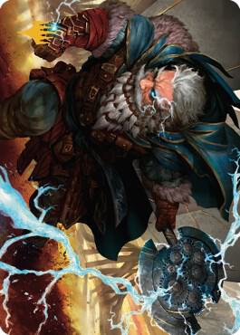 Electrostatic Infantry Art Card (Gold-Stamped Signature) (30) [Dominaria United Art Series]