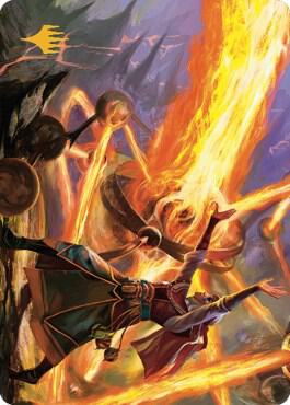 Ghitu Amplifier Art Card (Gold-Stamped Signature) (32) [Dominaria United Art Series]