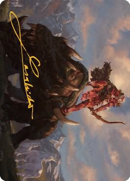 Meria's Outrider Art Card (Gold-Stamped Signature) (37) [Dominaria United Art Series]