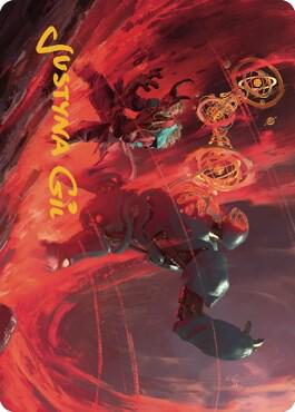 Twinferno Art Card (Gold-Stamped Signature) (39) [Dominaria United Art Series]