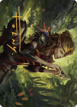 Meria, Scholar of Antiquity Art Card (Gold-Stamped Signature) (50) [Dominaria United Art Series]