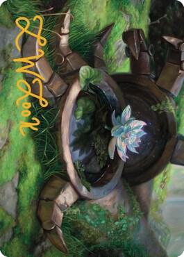 Timeless Lotus Art Card (Gold-Stamped Signature) (57) [Dominaria United Art Series]