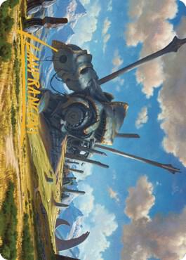 Plains Art Card (62/81) (Gold-Stamped Signature) [Dominaria United Art Series]