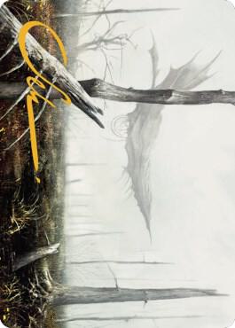 Swamp Art Card (Gold-Stamped Signature) (64) [Dominaria United Art Series]