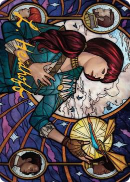 Jhoira, Ageless Innovator Art Card (Gold-Stamped Signature) (73) [Dominaria United Art Series]