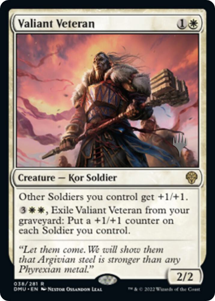 Valiant Veteran (38) [Dominaria United Promos]