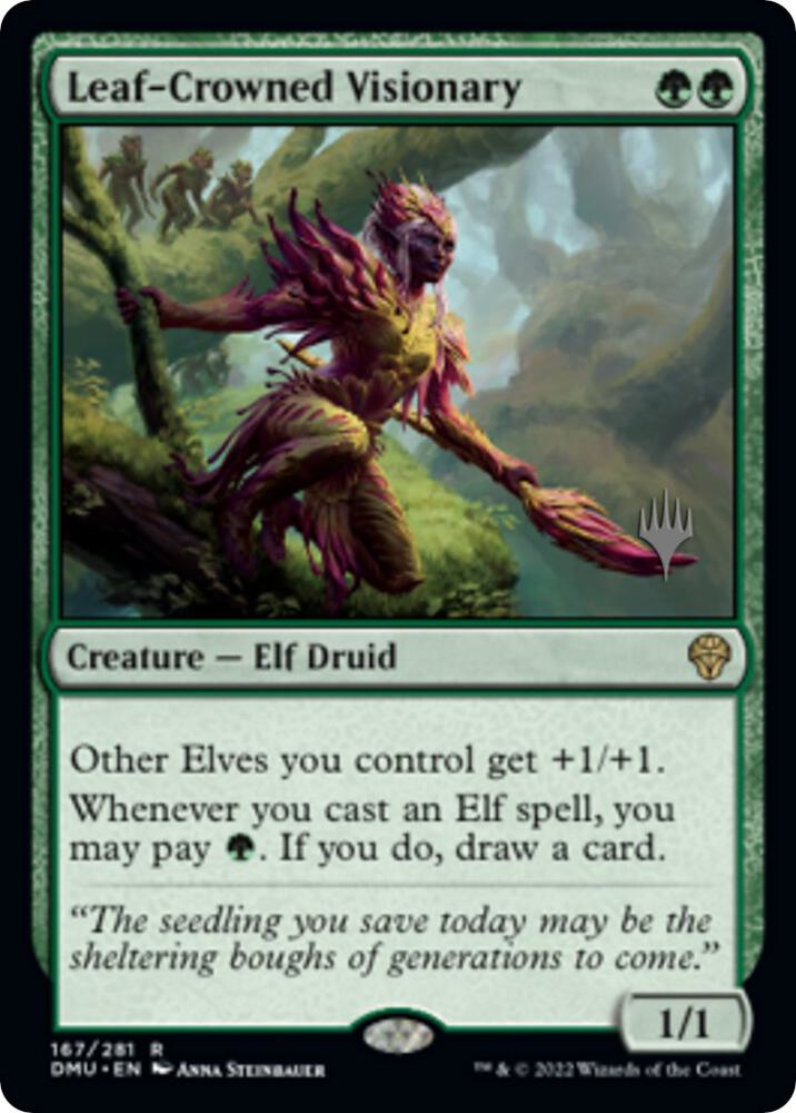 Leaf-Crowned Visionary (167) [Dominaria United Promos]