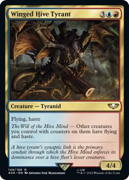 Winged Hive Tyrant (Surge Foil) (148) [Warhammer 40,000 Commander]