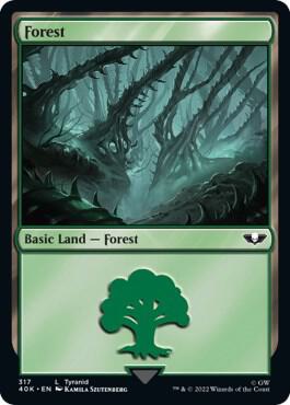 Forest (317) (Surge Foil) [Warhammer 40,000 Commander]