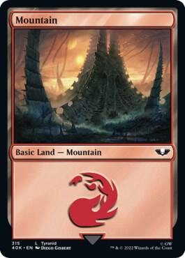 Mountain (315) (Surge Foil) [Warhammer 40,000 Commander]