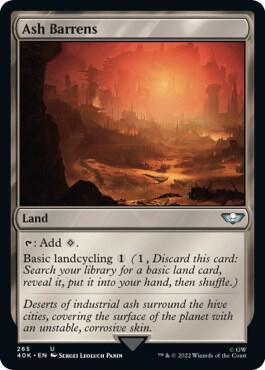 Ash Barrens (Surge Foil) (265) [Warhammer 40,000 Commander]