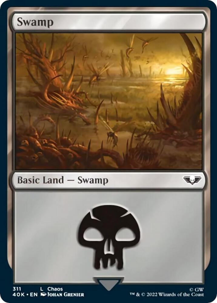 Swamp (311) (Surge Foil) [Warhammer 40,000 Commander]