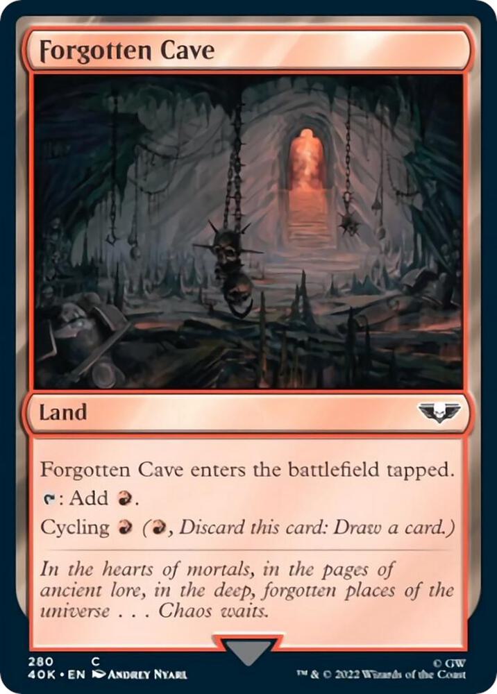 Forgotten Cave (Surge Foil) (280) [Warhammer 40,000 Commander]