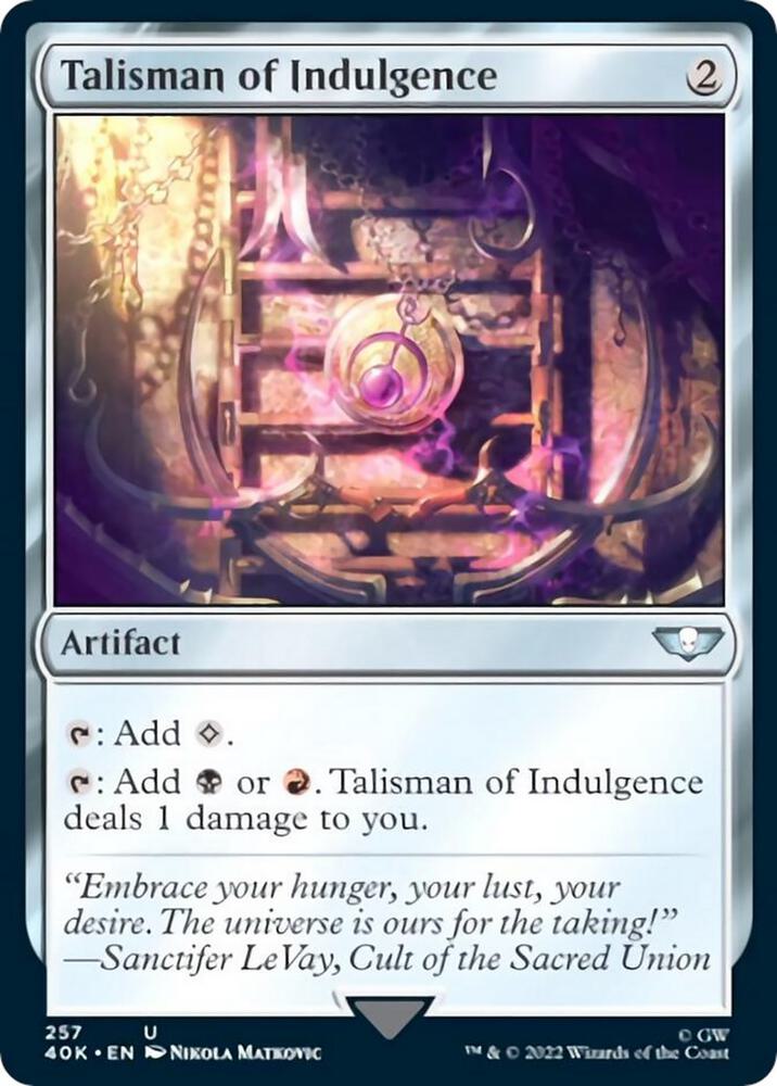 Talisman of Indulgence (257) [Warhammer 40,000 Commander]