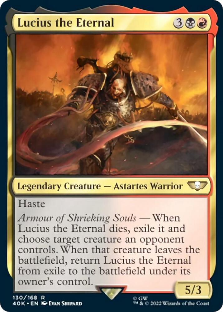 Lucius the Eternal (Surge Foil) (130) [Warhammer 40,000 Commander]