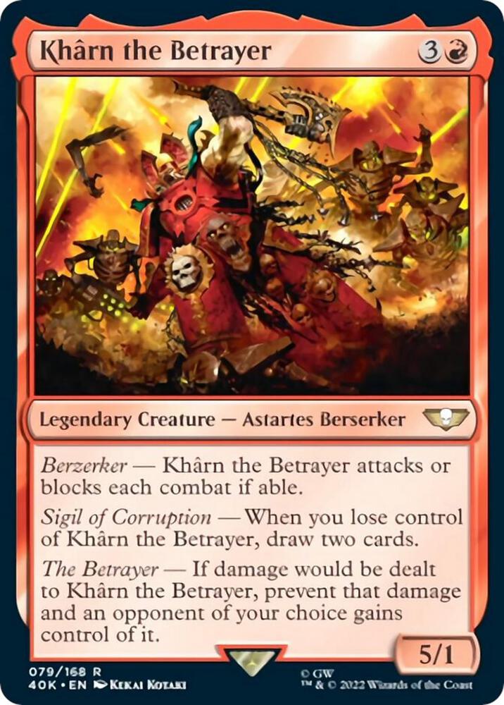 Kharn the Betrayer (Surge Foil) (79) [Warhammer 40,000 Commander]