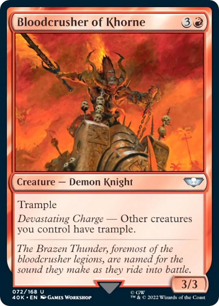 Bloodcrusher of Khorne (Surge Foil) (72) [Warhammer 40,000 Commander]