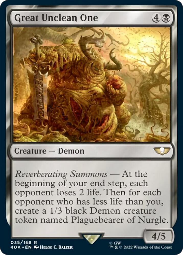 Great Unclean One (Surge Foil) (35) [Warhammer 40,000 Commander]