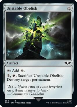 Unstable Obelisk (Surge Foil) (260) [Warhammer 40,000 Commander]