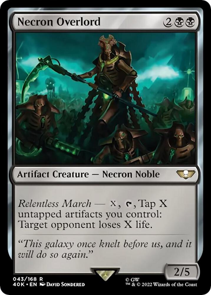 Necron Overlord (Surge Foil) (43) [Warhammer 40,000 Commander]
